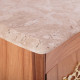 Cômoda Bombê 3 Gav Luiz Xv Laminado Cinamomo Natural Tampo Pedra