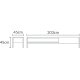 Rack Gregory 203 X 45 Cm Madeira Cor Oregon e Ferro com 1 Gaveta