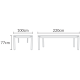 Mesa de Jantar de Madeira Maciça Voss Oregon 220 X 100 Cm