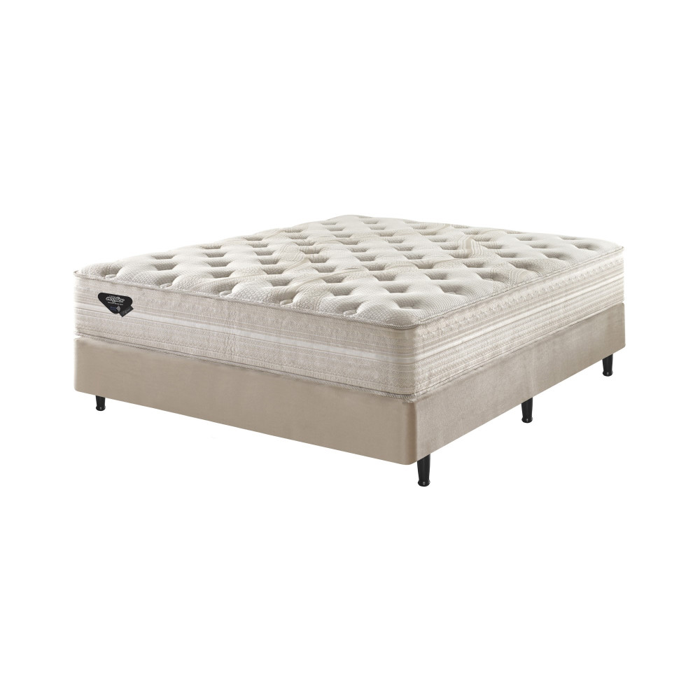 Cama Box Ecoflex King Molas Ensacadas Colchão Audaz 193X203X35 Cm