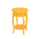 Mesa de Cabeceira Bombê de Madeira Cor Amarelo Fosco 73 X 49 Cm