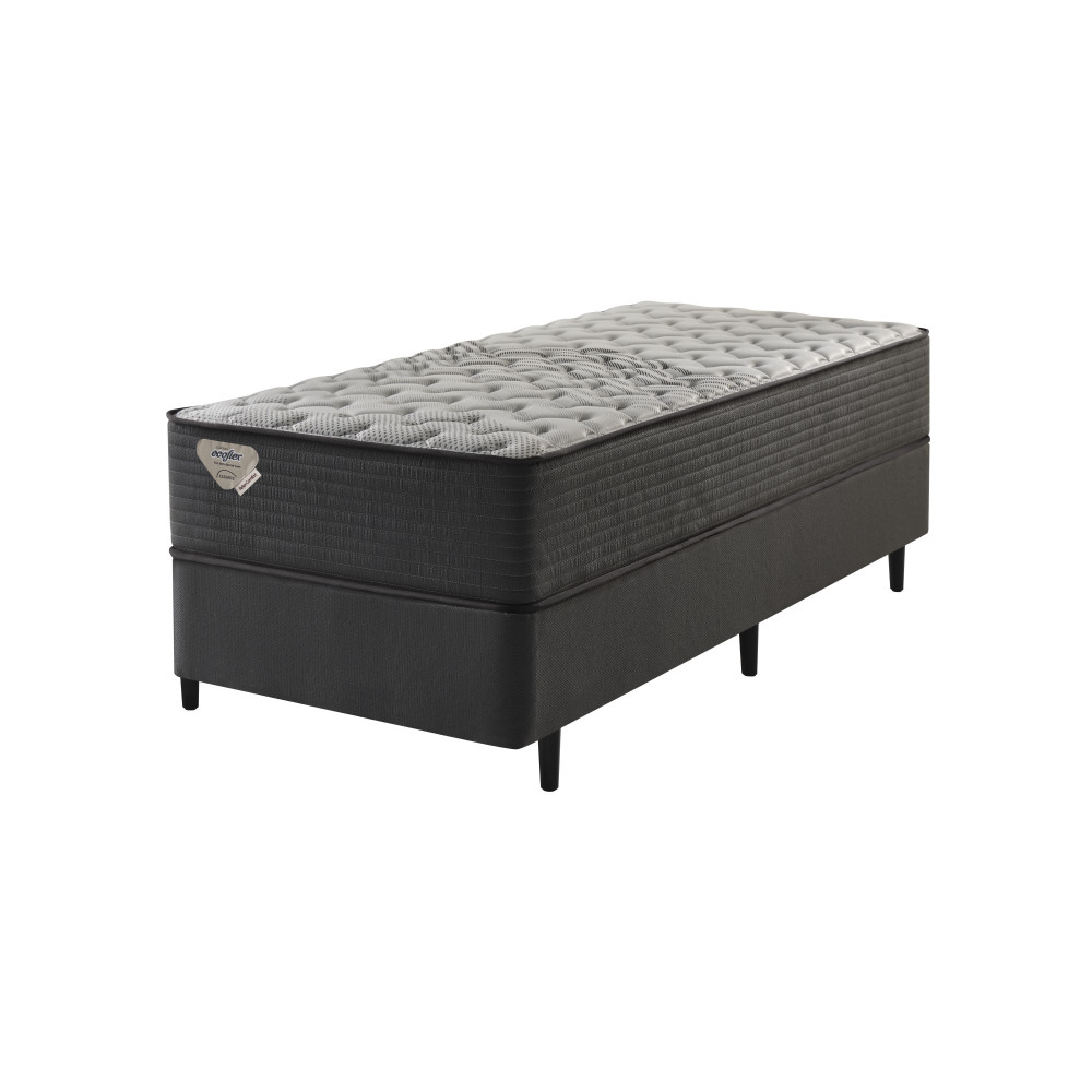 Cama Box Solteiro Ecoflex Relax Comfort Molas Wide 88X188X55 Cm