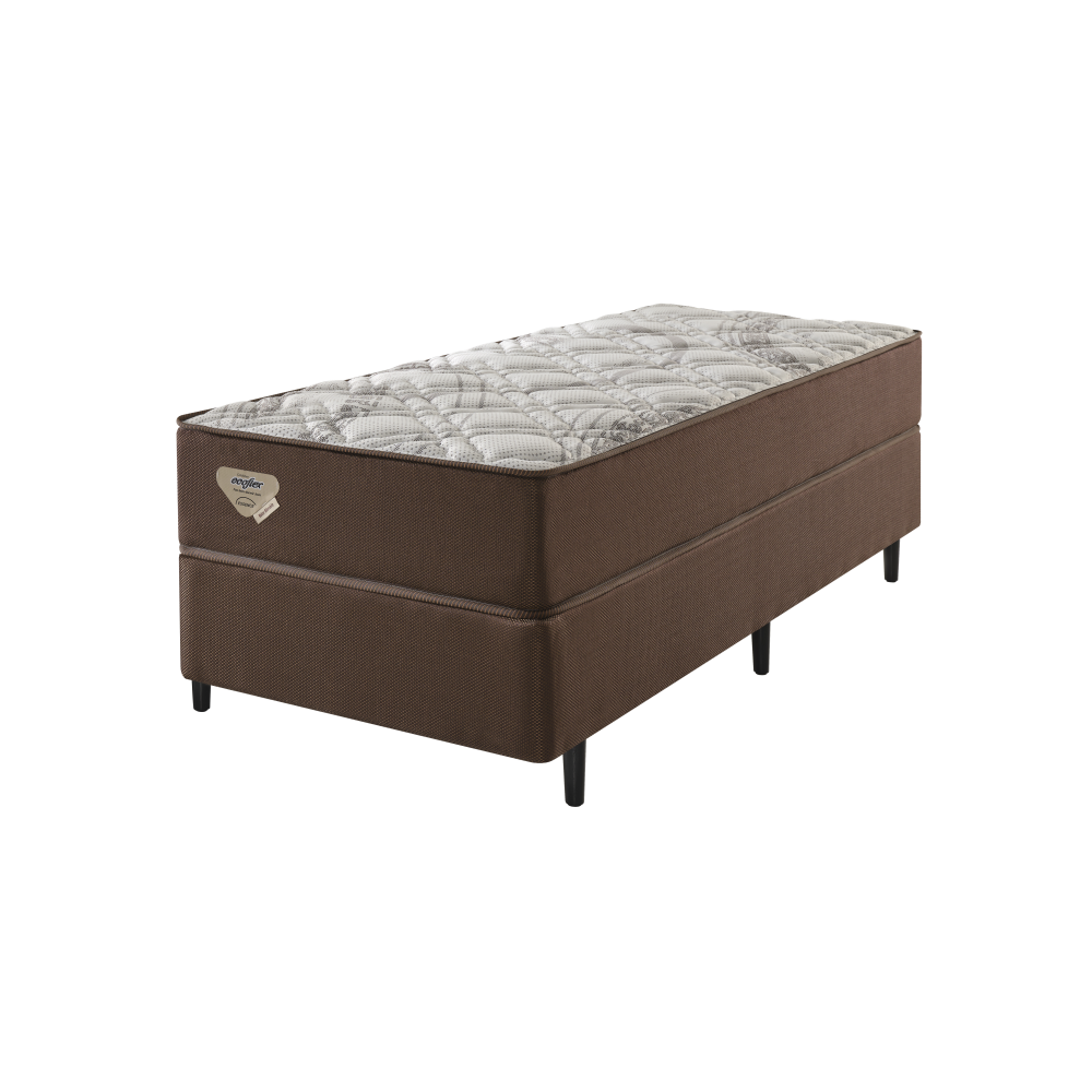 Cama Box Solteiro Ecoflex Relax Adorabile Molas Wide 88X188X66 Cm