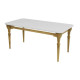 Mesa de Jantar 250X110Cm Grécia Carvalho e Branco