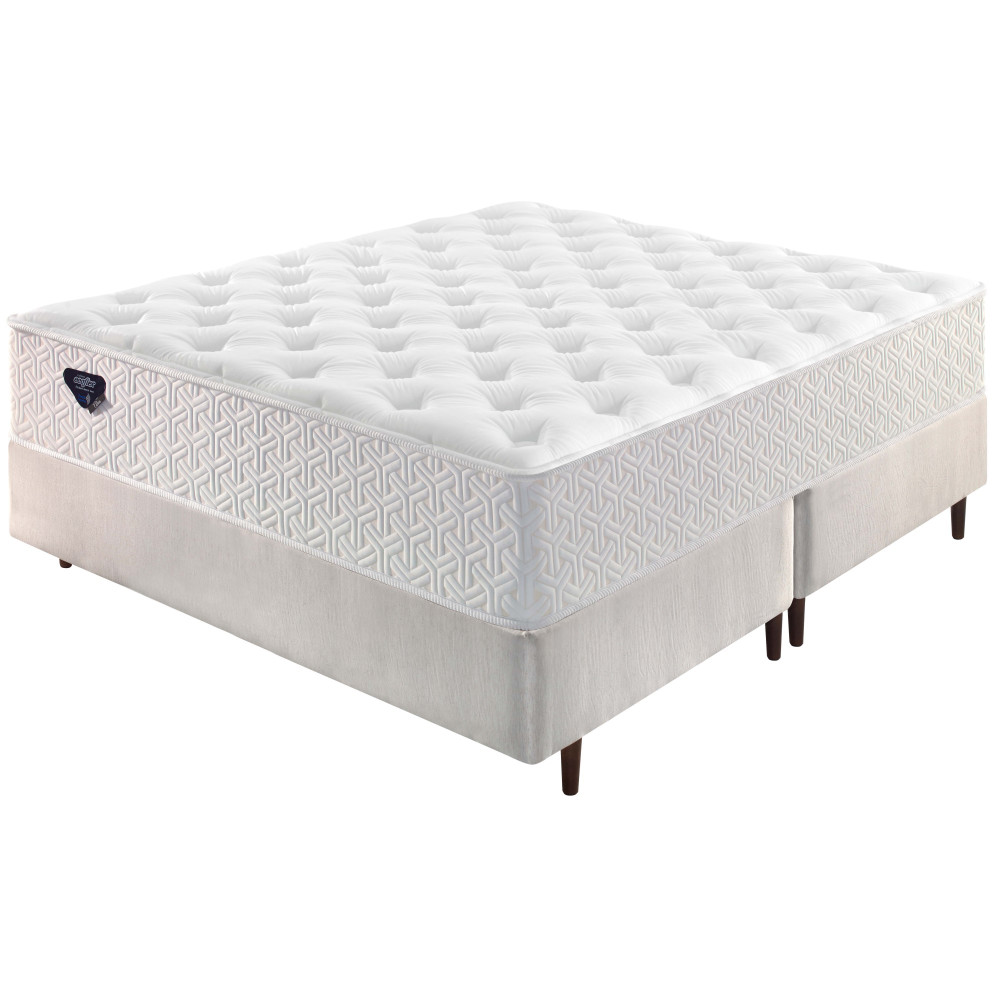 Cama Box Alva Queen com Molas Wide Ecoflex 158X198X73 Cm