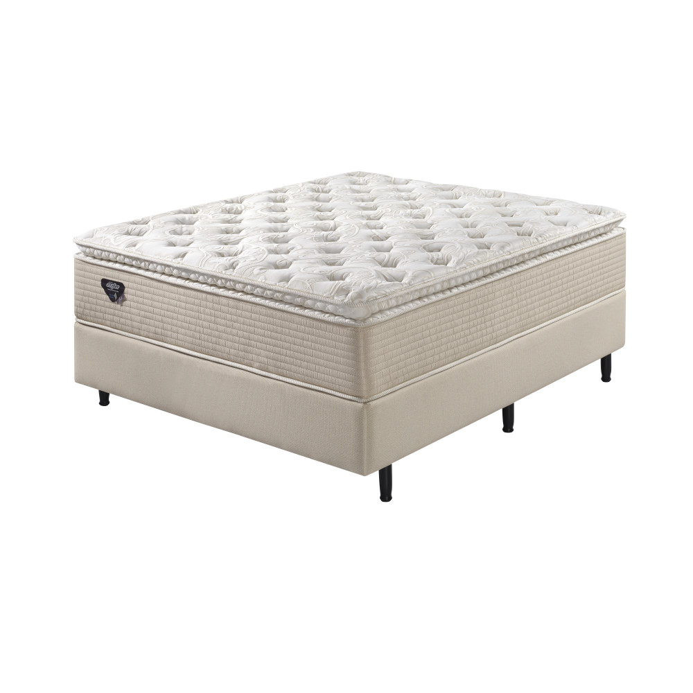 Cama Box Ecoflex com Molejo Verticoil Casal Lush 138X188X60 Cm