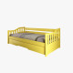 Bicama Infantil Amarela com Cama Auxiliar de Madeira 197 X 74 Cm