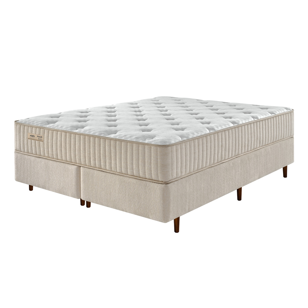 Cama Box King Ecoflex Soft Foam Maze Boucle Mescla 193X203X56 Cm