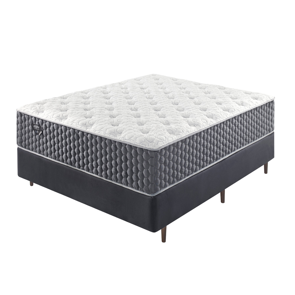 Cama Box Ecoflex Relax Fresh Marinho Mola Ensacada 120X198X60 Cm