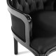 Conjunto 2 Poltronas Vitoriana Entalhada Preto Assento Veludo