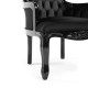 Conjunto 2 Poltronas Vitoriana Entalhada Preto Assento Veludo