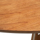 Mesa Oval 200 X 110 Cm com Base Ripada de Madeira Cor Amêndoa