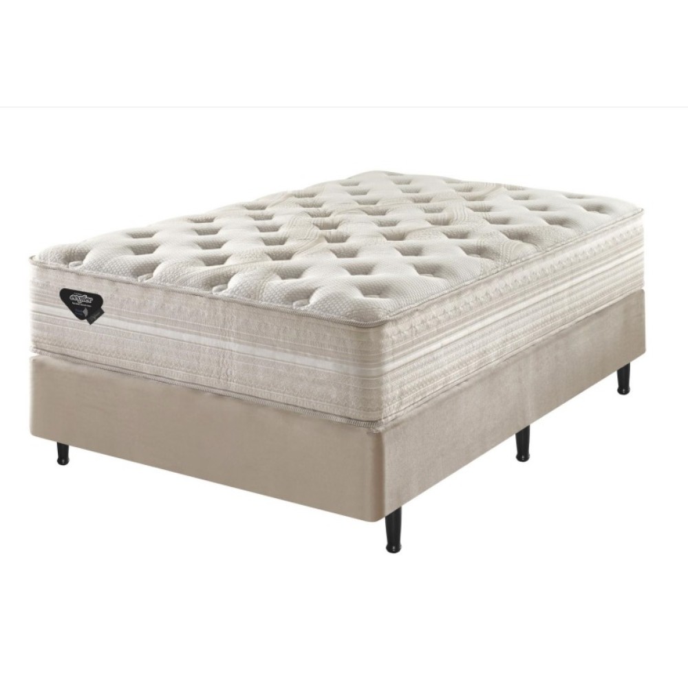 Cama Box Ecoflex King Molas Ensacadas Colchão Audaz 96 X 203 X 35