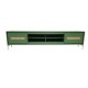 Rack Tv Alberty 180 Cm Laca Verde com Portas Detalhe Palhinha