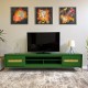 Rack Tv Alberty 180 Cm Laca Verde com Portas Detalhe Palhinha