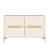 Balcão Buffet Alberty 113 Cm Off White Detalhe Chanfrado Palhinha