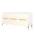 Balcão Buffet Alberty 167 Cm Branco Portas Chanfrado e Palhinha