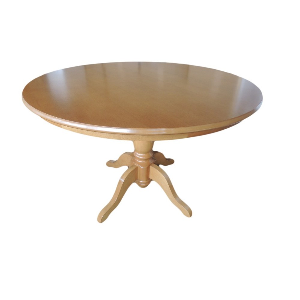 Mesa de Jantar Redonda Inglesa 110 Cm de Madeira Cor Mel