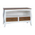 Rack de Mesa Ipanema Branco 2 Gavetas Cor Imbuia