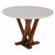 Mesa de Jantar Redonda Madeira Tampo 120 Cm Ametista Fendi