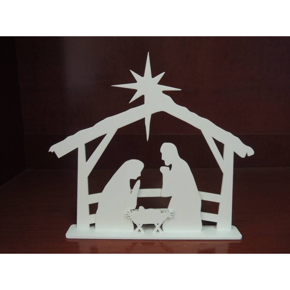 Enfeite de Natal Nascimento Menino Jesus 19Cm Branco