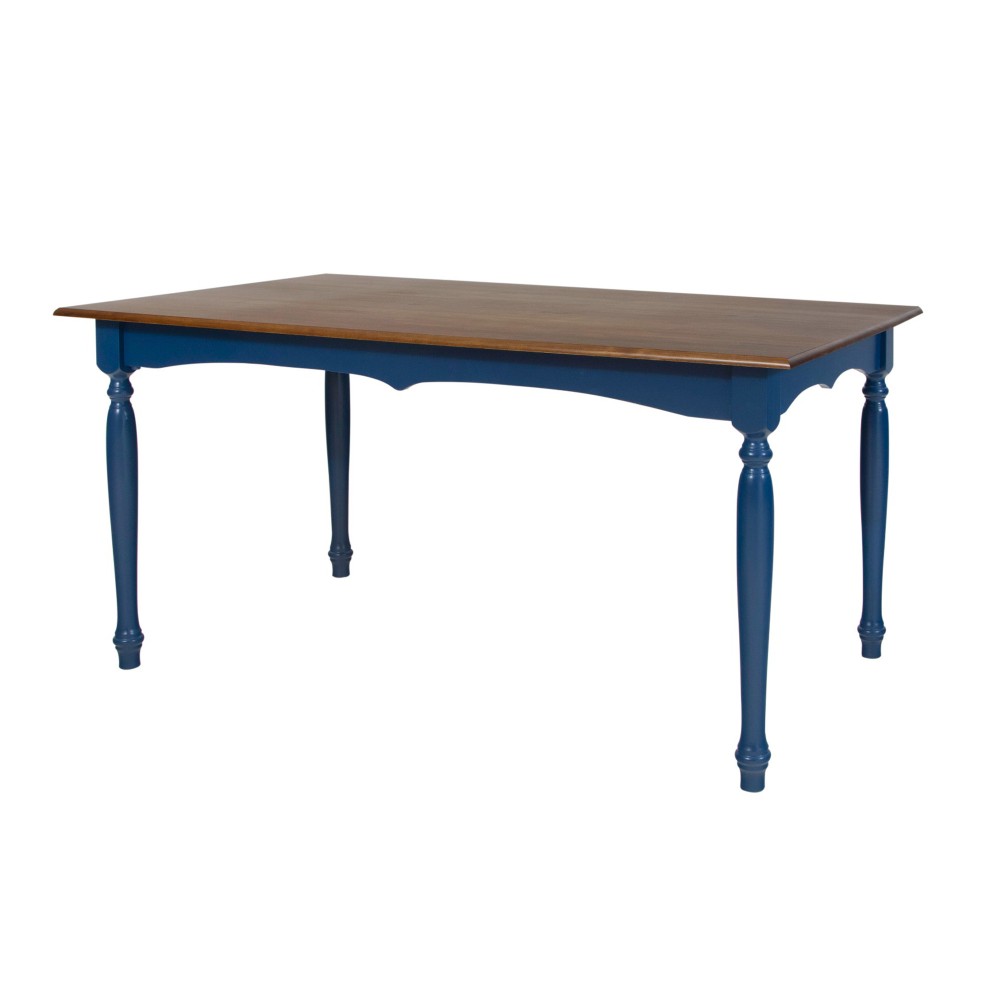 Mesa Gardênia Pés Torneados Base Laqueada Tampo Verniz 160X90 Cm