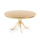 Mesa de Jantar Carla Redonda 140 Cm Base Dourado Tampo Dourado