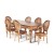 Conjunto Sala de Jantar 6 Cadeiras Cor Imbuia e Mesa 220 X 100 Cm