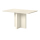 Mesa de Jantar Retangular 6 Lugares Tampo com Vidro Off White