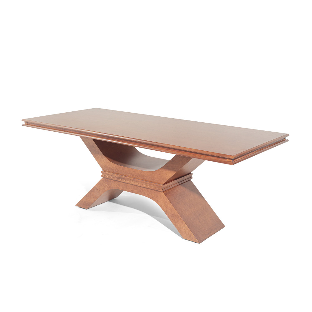 Mesa de Jantar Retangular 220 X 110 Cm Madeira Cor Imbuia Glazer