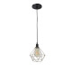 Luminária Pendente Teto Diamante Aramado Lustre Metal Cobre