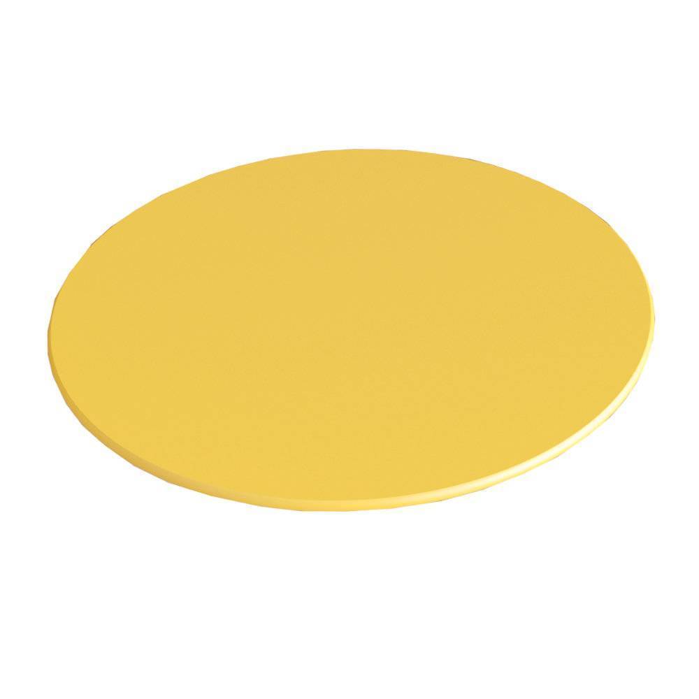 Tampo Giratório 70Cm Madeira Resistente Amarelo