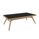 Mesa de Centro Retangular Vitória 130Cm Natural com Preto