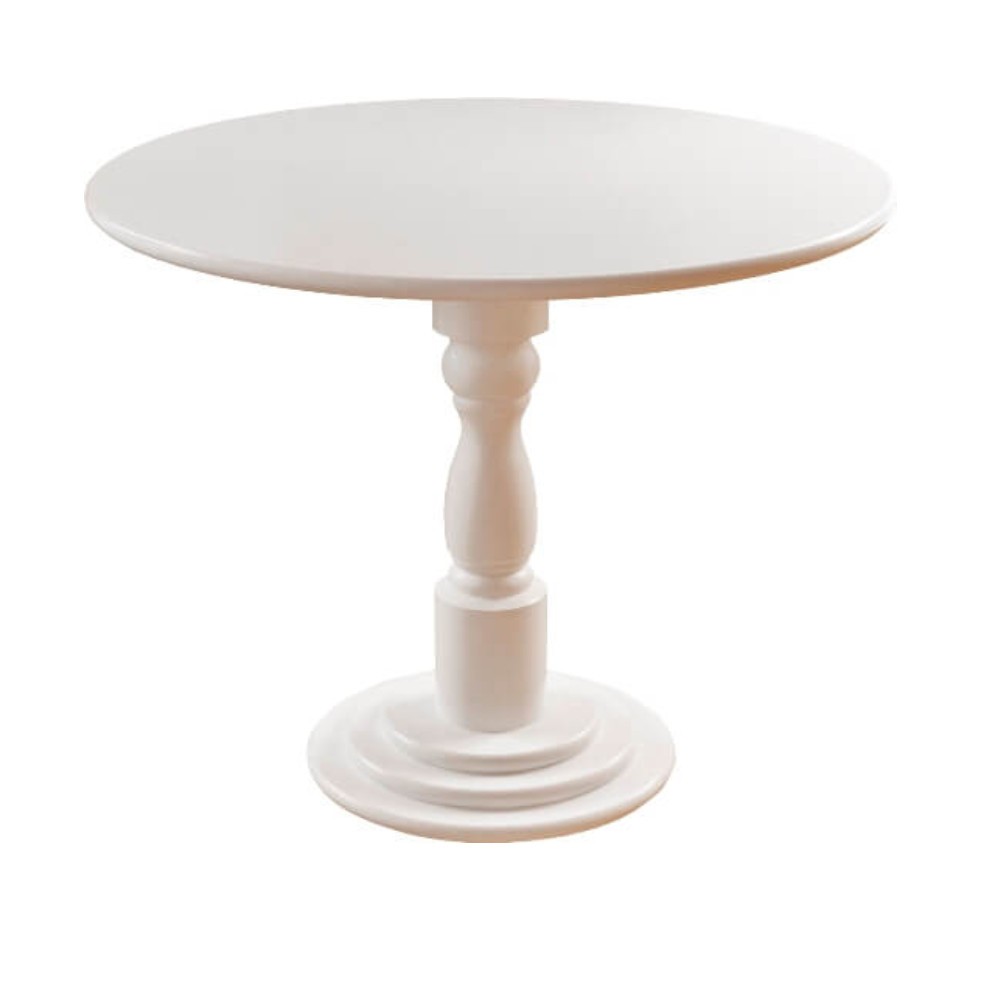 Mesa de Jantar Redonda 100 Cm para Sala de Jantar Cor Branco