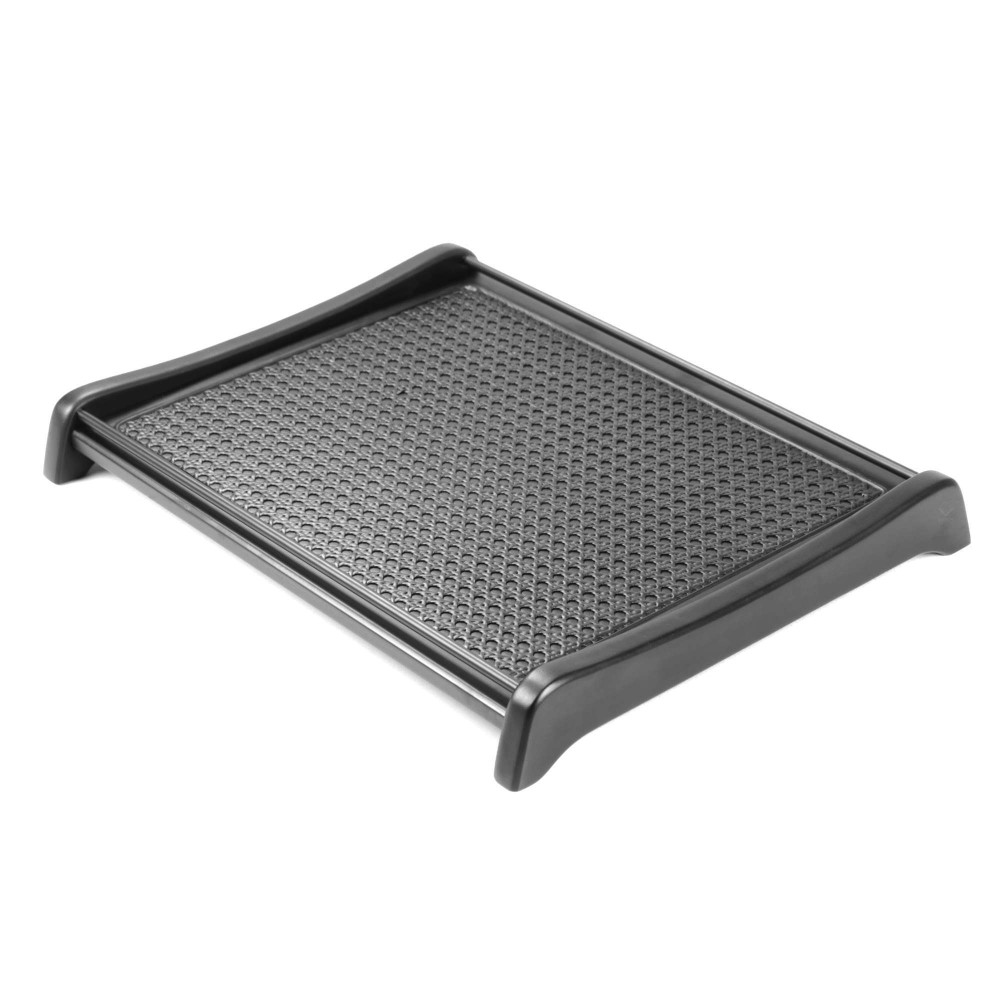 Bandeja Suíça 50 X 40 Cm Cor Preto Metal Preto com Palhinha Preta