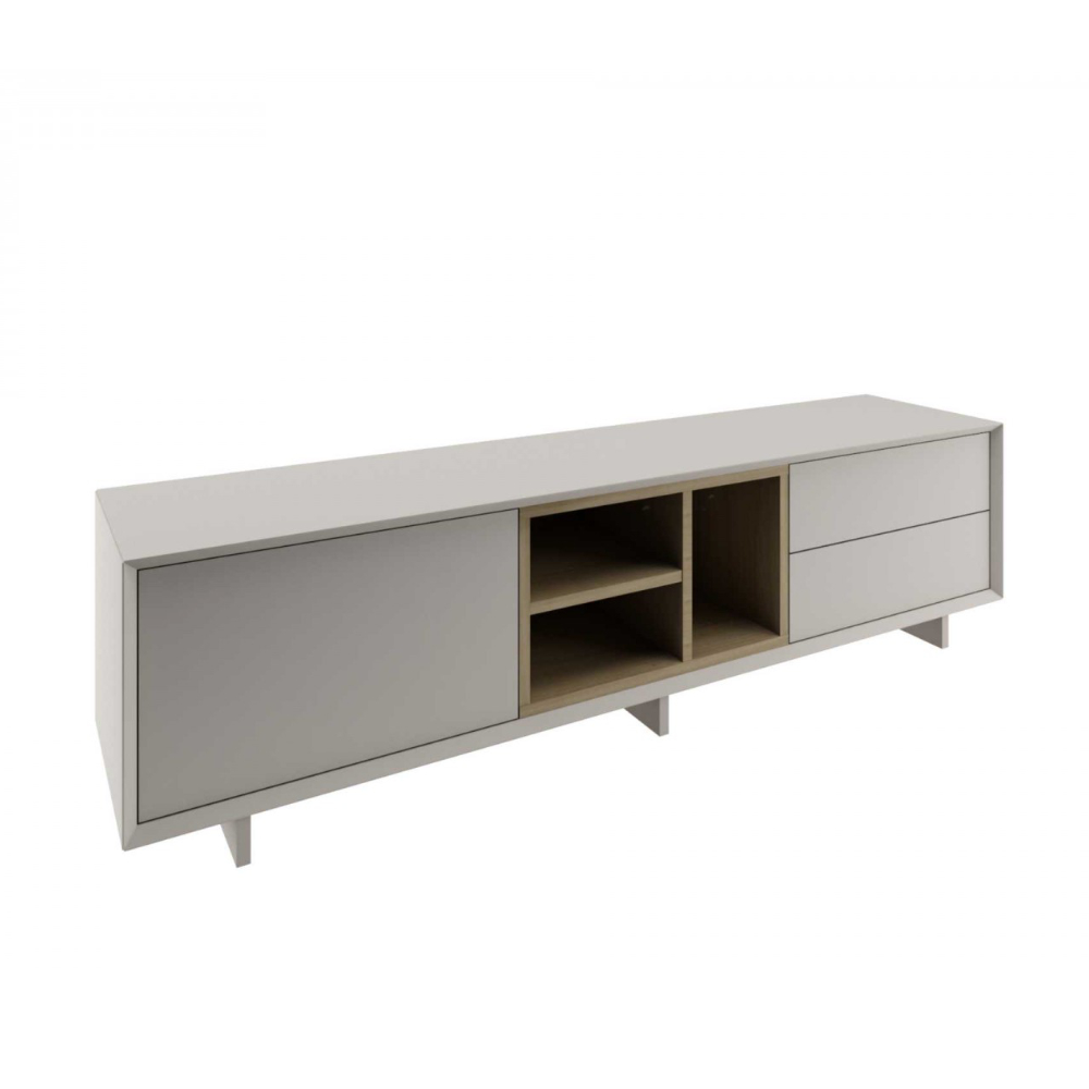 Rack Trento 220 Cm Mdf Cor Off White Macadâmia