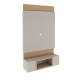 Painel Tv Suspenso Betria 120 Cm Off White com Natural