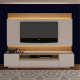 Painel Tv Atria 220Cm Natural com Off White