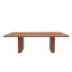 Mesa Retangular 240 X 110 Cm de Madeira Na Cor Natural Base Dupla